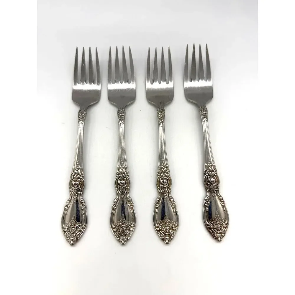 Oneida OCO Wordsworth Set of 4 Stainless Steel Salad Forks